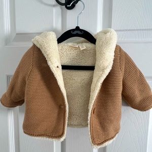 Baby Gap Sherpa lined Hooded Jacket